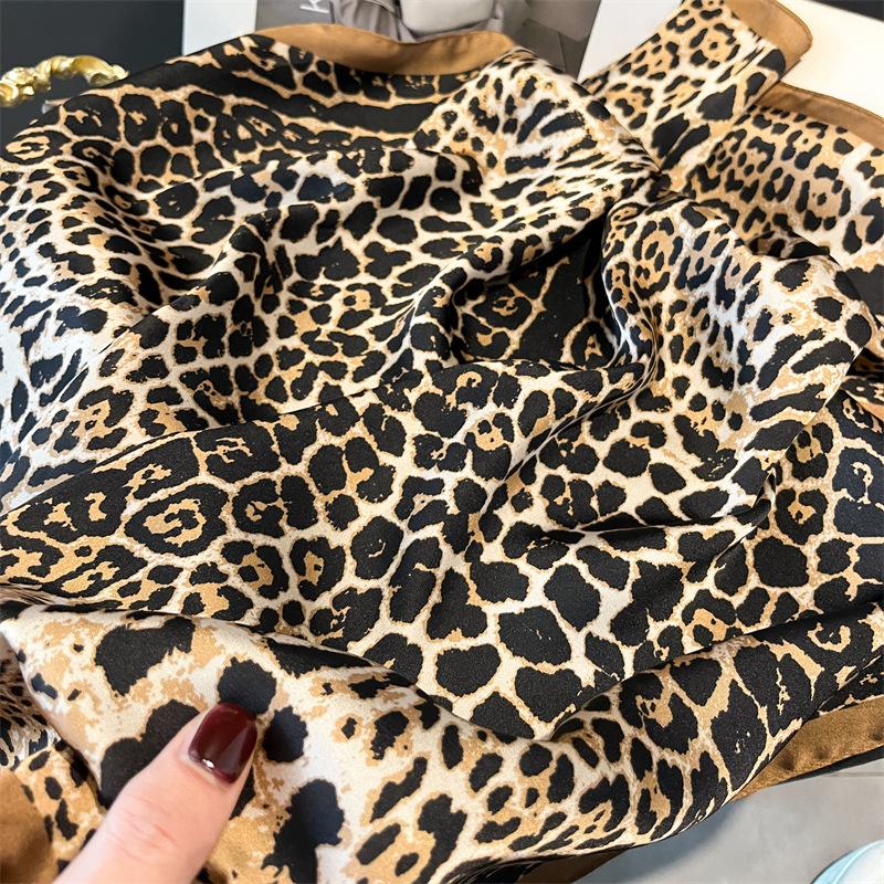 Luxury Silk Feeling Square Scarf Women Print Satin Neckerchief Spring Hair Band Foulard Bandana Echarpe Tie Shawl Wraps