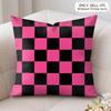 Checkered Square Cushion Cover Soft Plush Fabric DoubleSided Printed Cushion Covers for All Seasons Modern HomeDecor Gift