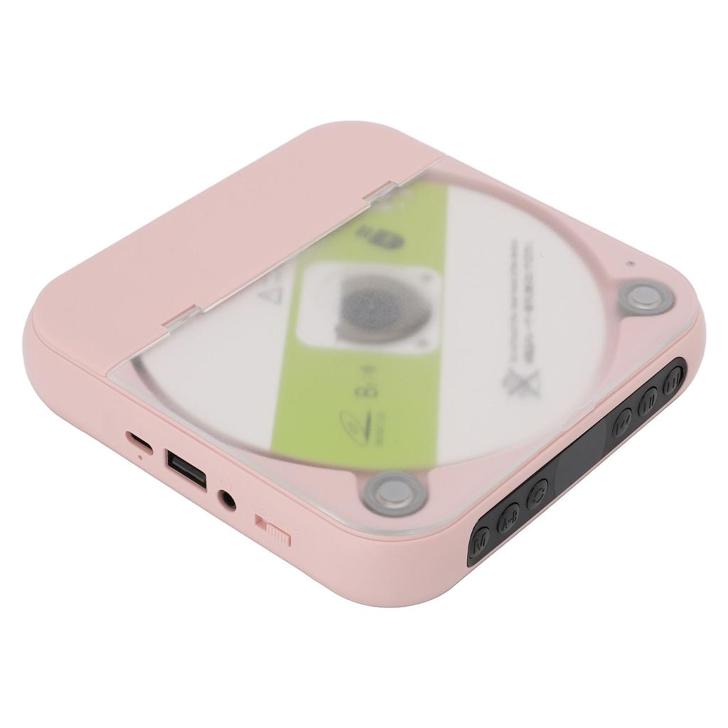 Portable CD Player with Earphones Support CD USB AUX Input Rechargeable Bluetooth Music Player for