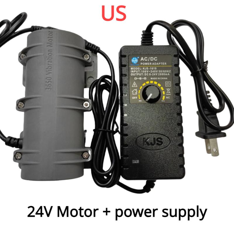DC 12V/24V Vibration Motor Massage Medical Bed Vibrator Double Eccentric Vibration Equipment Vibrating Screen Motor Power Supply