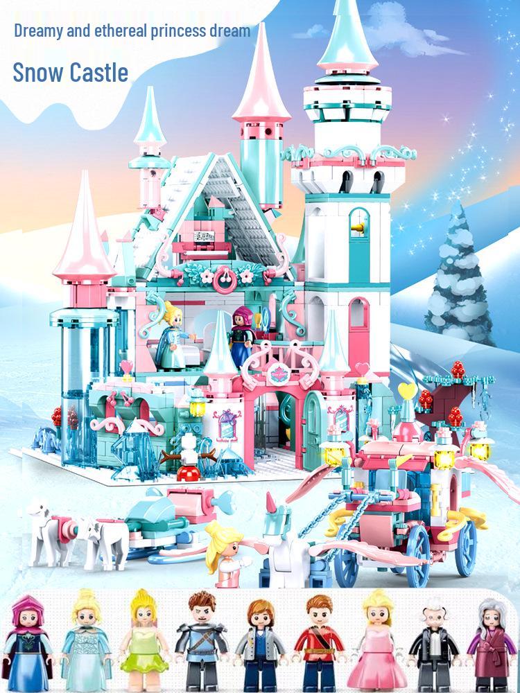 Little Ruban Winter Wonderland Ice & Snow Fairy Tale Castle Carriage Building Blocks