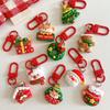 1PC Cartoon Shape Xmas Key Rings For Friends Key Holders Holiday Bag Pendants Part Resin Gifts Multiple Options Available