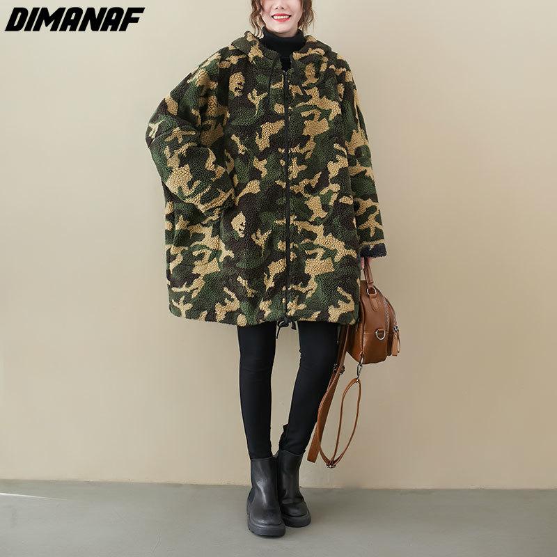 DIMANAF Женские пальто Новые большие размеры Зимние новые кашемировые куртки Пальто Парка с рождественским узором и принтом Дизайн Теплая флокированная верхняя одежда больших размеров