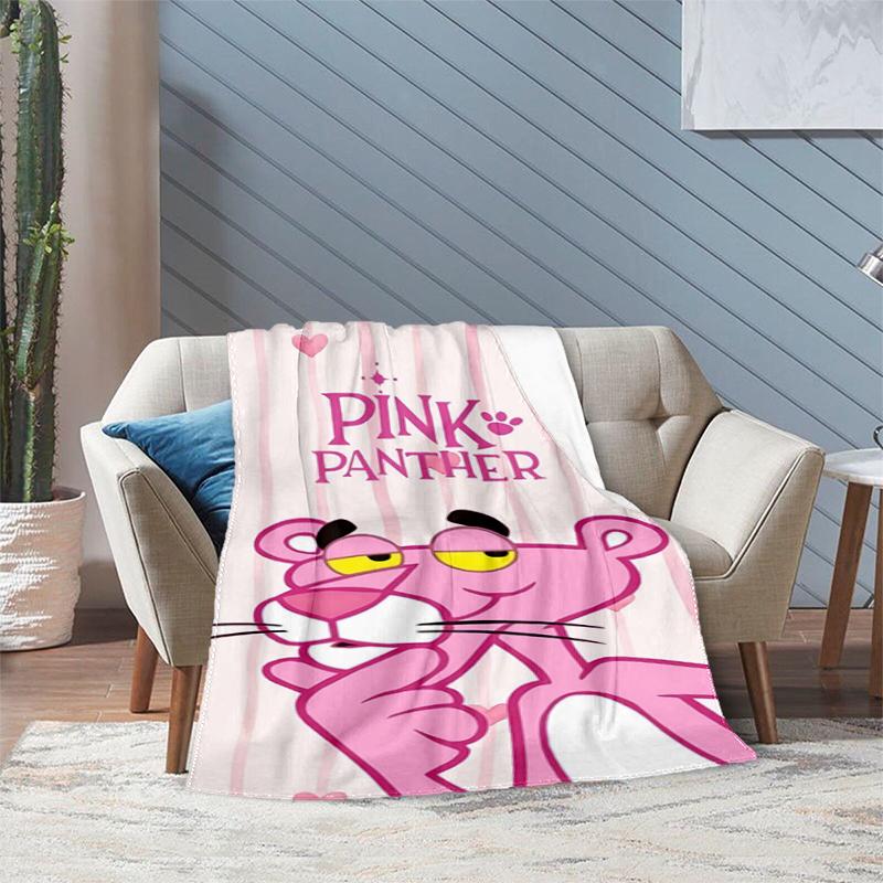 Pink Panther Cartoon Blanket Camping Trip Home Decor Sheet Office Rest Blanket Machine Washable