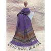Pashmina Scarf: Elegant, Soft, Versatile - Cashmere & Thai Silk In Purple Color - High-Quality Product of Thailand