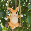 Waterproof Rabbit Swing Miniature Figures Pendant Duck Table Decoration Doll  Courtyard Home Decor