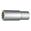 TONE Deep Socket Drive Angle Width Across Flats 22mm (12 Square) HP4D-22L 12.7mm (1/2")