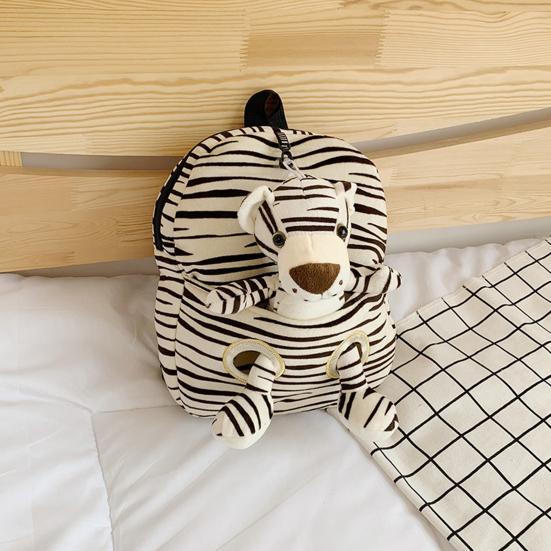 Детская школьная сумка с мультяшной съемной фигуркой животного льва фламинго тигра сумка мягкая плюшевая