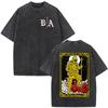 Vintage Washed Mystery Brothers in Arms Printed Tshirt Men Women Clothing Casual  Cotton Short Sleeve T Shirts Streetwear