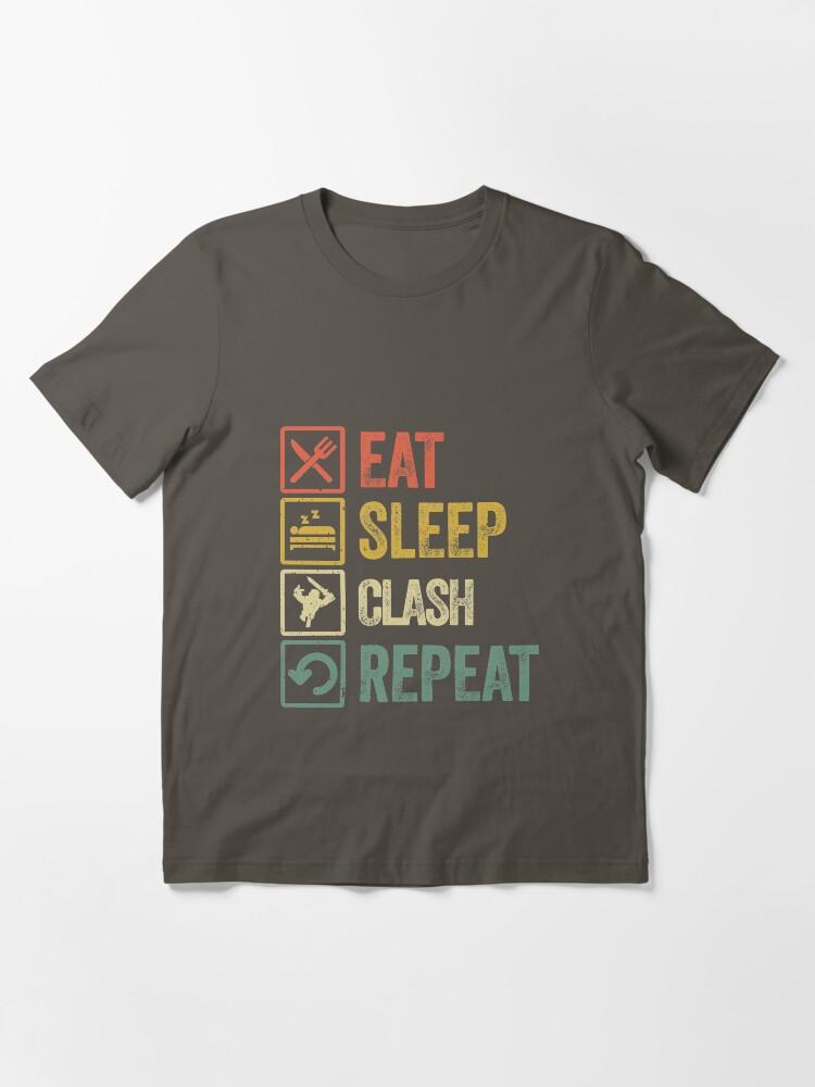 Смешная футболка The Clash eat sleep clash repeat ретро винтажная