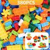 Non-Toxic 380Pcs Building Blocks Diy Bricks Bulk Model Educational Kids Toys Compatible All Brands Gifts For Children Construction Toys