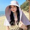 Fisherman Hat Wide-Brimmed Shawl Fisherman Hat Sunscreen Adjustable Sunshade Sun Hat Lightweight Soft Picking Tea Hat Travel