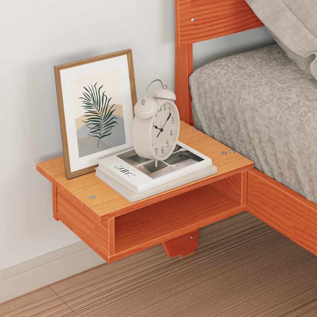 Bed Frame Wax Brown 90 x 190 cm Solid Pine Wood