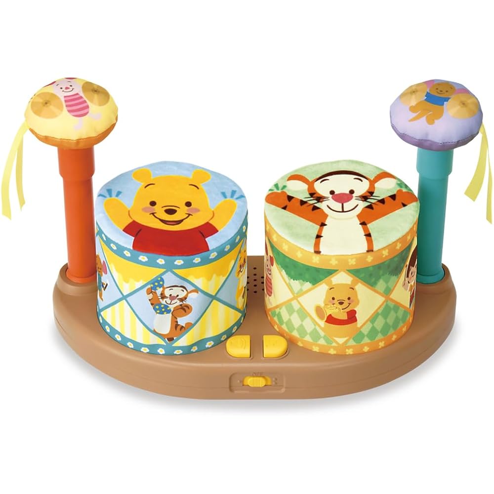 Disney Soft Bouncing Drum Winnie the Pooh Baby Toy Educational Musical Instrument