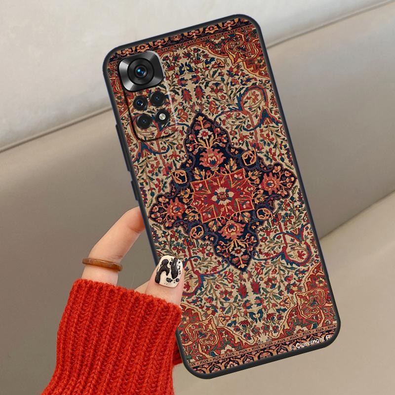 Персидский ковер Цветочный узор Чехол для телефона Для Xiaomi Redmi Note 8 9 10 11 12 Pro 11S 10S 9S 8T Redmi 10A 10C 9A 9C Чехол