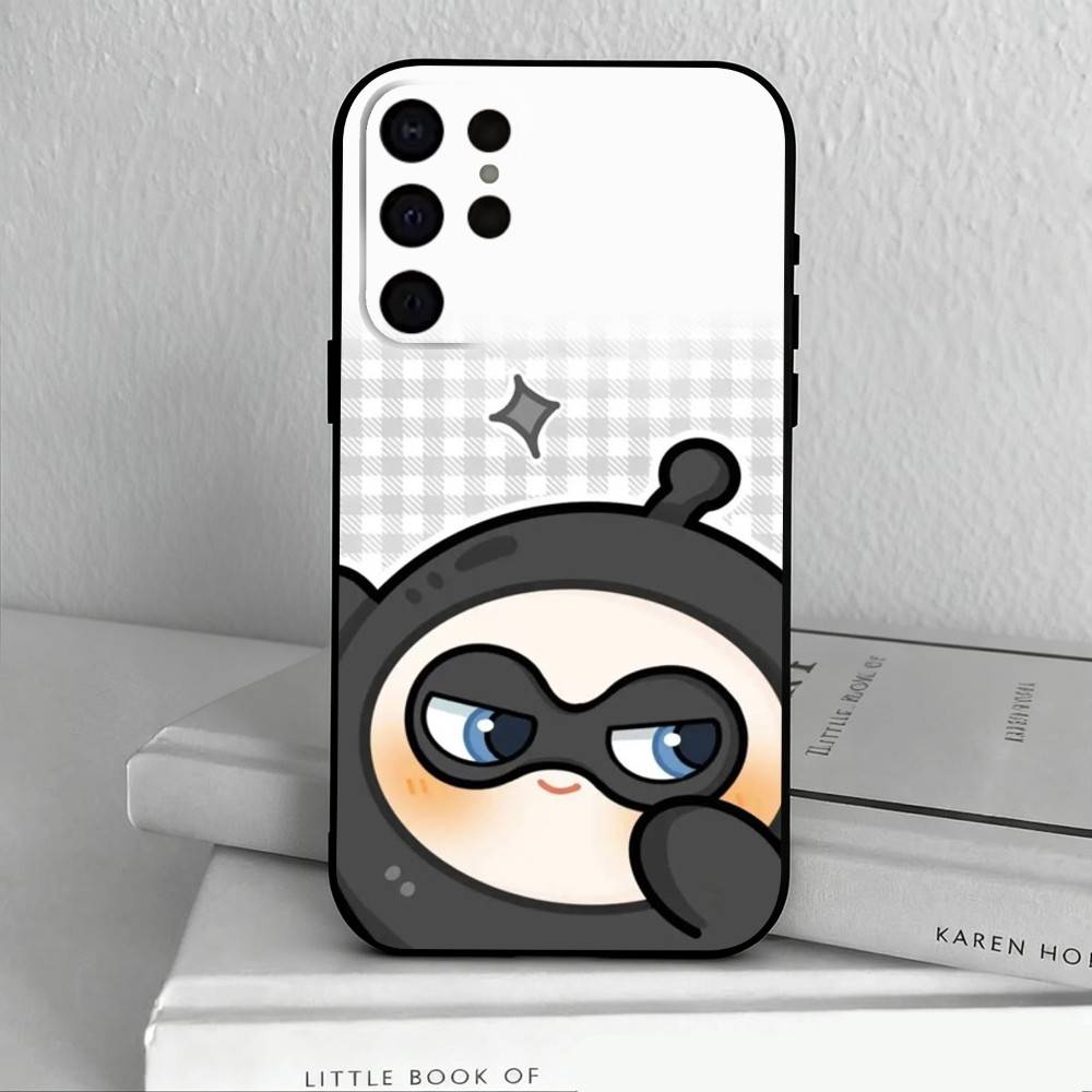 Милый Чехол Для Телефона E-Eggy P-Party Для Samsung S25,S24,S21,S22,S23,S30,Ultra,S20,Plus,Другие Мягкий Черный Чехол