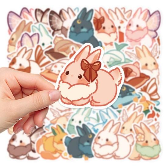40 шт./компл. наклейка для коллажа самоклеящаяся поставка для блокнота съемная наклейка с прозрачным принтом в виде животного удобное украшение сыр кролик