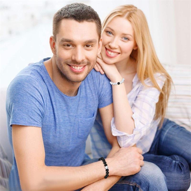 JYL TS Bracelet Couple's Magnetic Beaded Attracts True Love & Eternal Bond