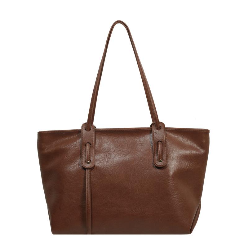 Сумка большой вместимости женская осенне-зимняя новая высококачественная текстурная сумка-тоут на одно плечо модная универсальная сумка-тоут