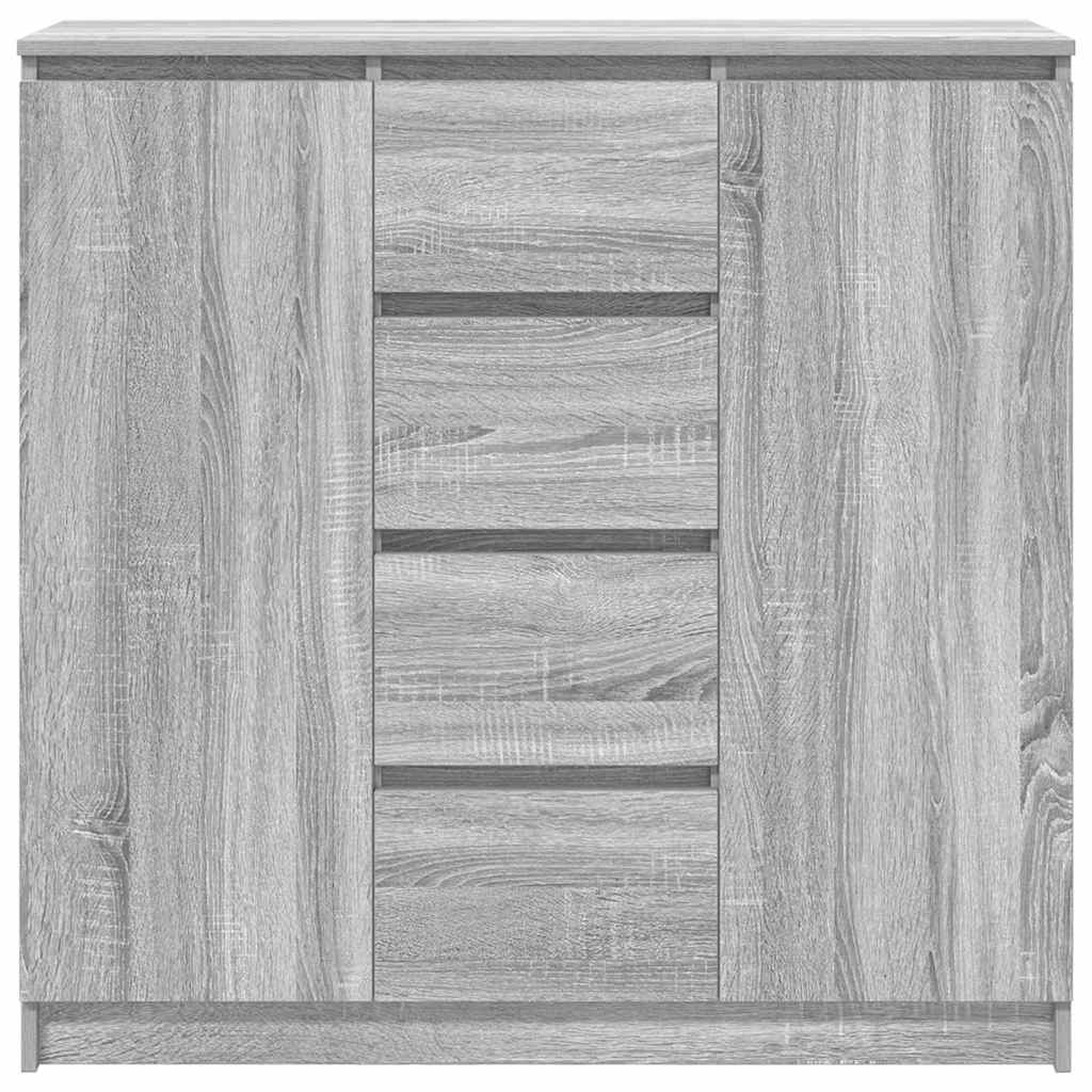 Grey Sonoma Sideboard with Drawers 100.5 x 35 x 98.5 cm