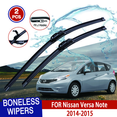 Для Nissan Versa Note 2014-2015 автомобильный стеклоочиститель U-образный мягкий резиновый бескаркасный без кронштейна автомобильные дворники 24"+14"