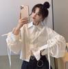 Осенняя новая мода французская милая свободная рубашка с длинными рукавами женская блузка Tide