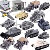 Конструктор MOC Военная Техника WW2 Армейский Солдат США Спитфайр Танк Бронированная Машина Истребитель BF109 Тюремная Клетка Игрушки