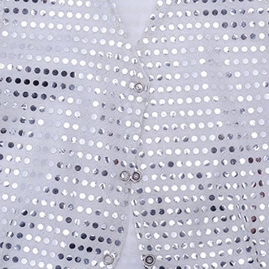 Детский жилет с пайетками для мальчиков, костюм для сценических выступлений, детский хип-хоп, джаз, танцевальный жилет свободного кроя для вечеринок, выступлений