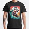 Plus Size S-3XL Cool Surfing Otter In Hawaiian Printed T-shirt Men's Tops Fashion Clothes Tees