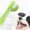 Small Dog Soft Bristle Toothbrush Pet Cleaning Toothbrush Plastic Pet Toothbrush