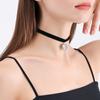 Ювелирные изделия Простая цепочка на шею Черная лента Открытая крышка Бриллиантовое ожерелье Любовь Женское ожерелье Красота