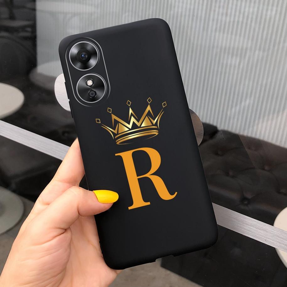 Чехол для Oppo A17 CPH2477 Роскошный чехол с буквами Мягкий силиконовый чехол для телефона для Oppo A17K A 17 OppoA17 Задняя крышка 6,56'' Fundas Capa