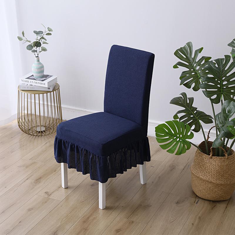 Waterproof Chair Cover Banquet Chair Cover Lace Skirt Elastic Chair Cover Simple Hotel Restaurant Universal Chair Cover