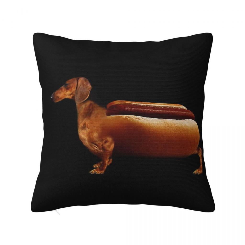 Dachshund Dog Art Throw Pillow Cover Polyester Throw Pillow Wiener Sausage Doxie 4545cm Pillowcase