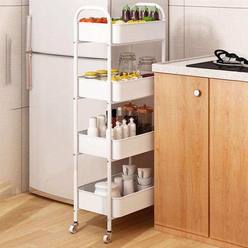 Стеллаж для хранения на тележке Напольный стеллаж для хранения Кухонный стеллаж для хранения Портативная корзина для овощей Стеллаж для хранения закусок Стойка для хранения туалета Мобильная сортировочная стойка Артефакт