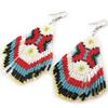 [N4644] - 'Altaï' Black Red Multicolored Designer Earrings