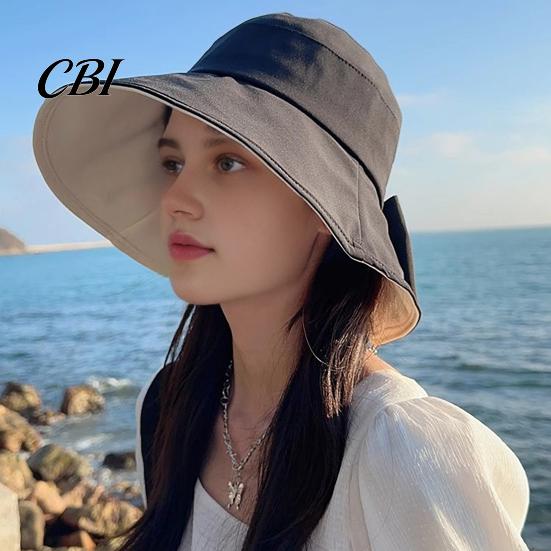 Women Sun Hat With Bow Summer Hat, Rear Bowknot Wide Brim Cycling 360 Face And Neck Protection Degree UV Fisherman for Outdoor Hiking Packable