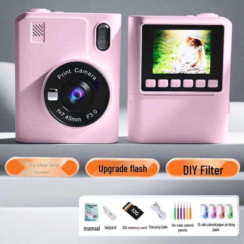Z900 High Pixel Digital Instant Camera for Girls: Photo, Print, and Video Capabilities - Perfect Children's Toy Gift.