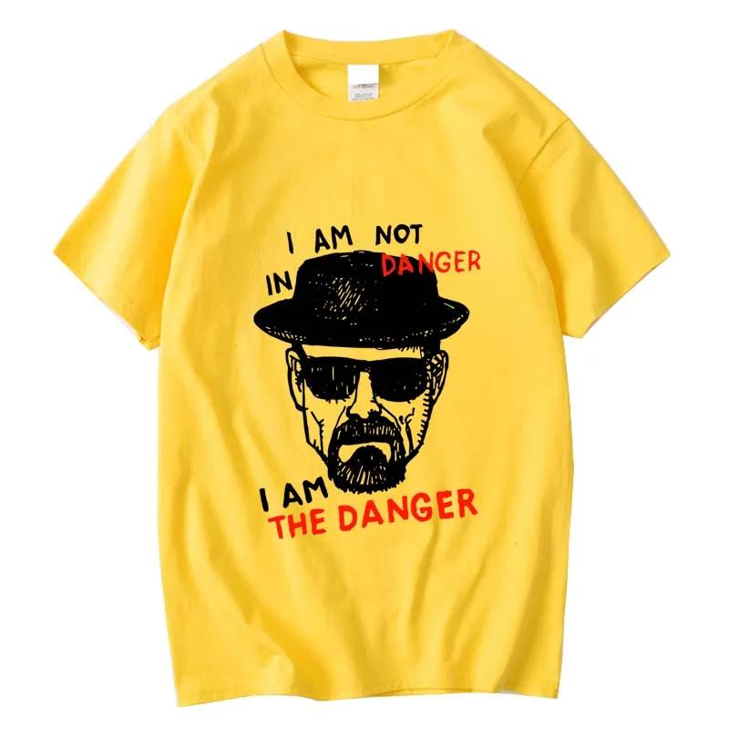 Мужская футболка 100% хлопок с коротким рукавом Breaking Bad Мужская футболка Повседневная с принтом Хайзенберга Летняя футболка Крутая футболка Мужская Мужские Топы