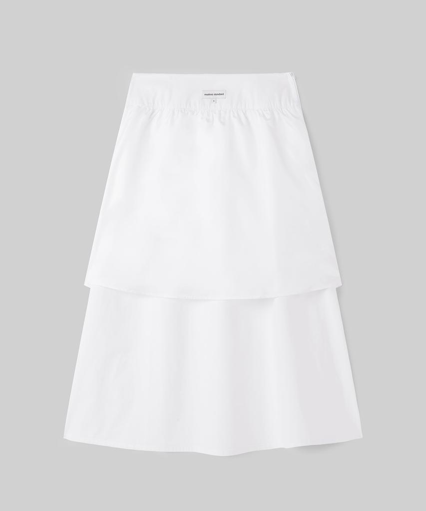 Musinsa Standard Woman Women'S Poplin Low-Waisted Long Skirt [White]