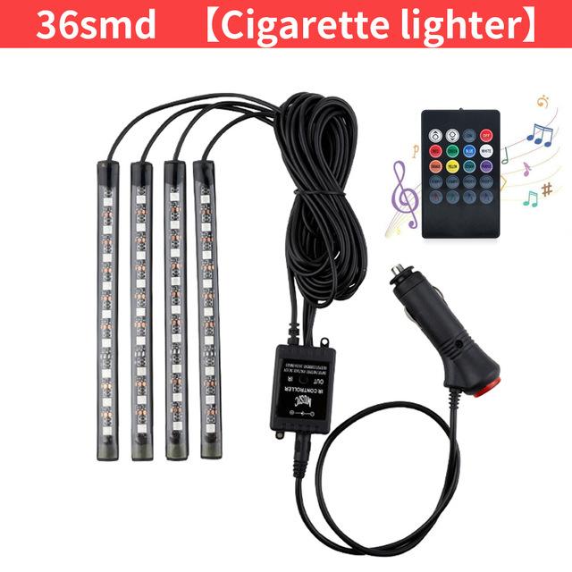 Car Interior Decorative Lamps Strips Atmosphere Lamp Cold Light Decorative Dashboard Console Auto LED Ambient Lights Party Lamps