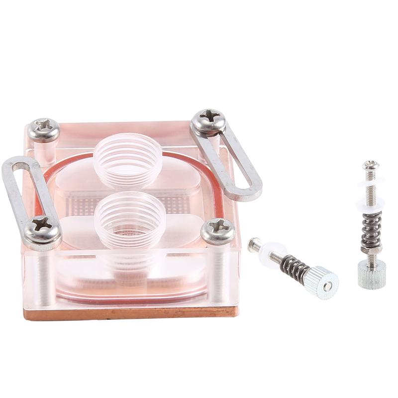 Front Hole CPU Water Cooling Block Cooler Acrylic Transparent South Bridge Northbridge Block for Computer CPU BlockJAS