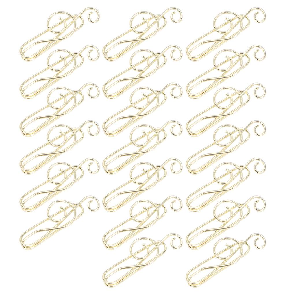 20Pcs Musical Note Paperclip Music   Shape Creativity Modeling Metal Craft Supplies