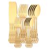 20Pcs High Quality Cutlery Set Knife Fork Dessert Spoon Dinnerware Stainless Steel Silverware Multicolor Flatware Set Kitchen Tableware