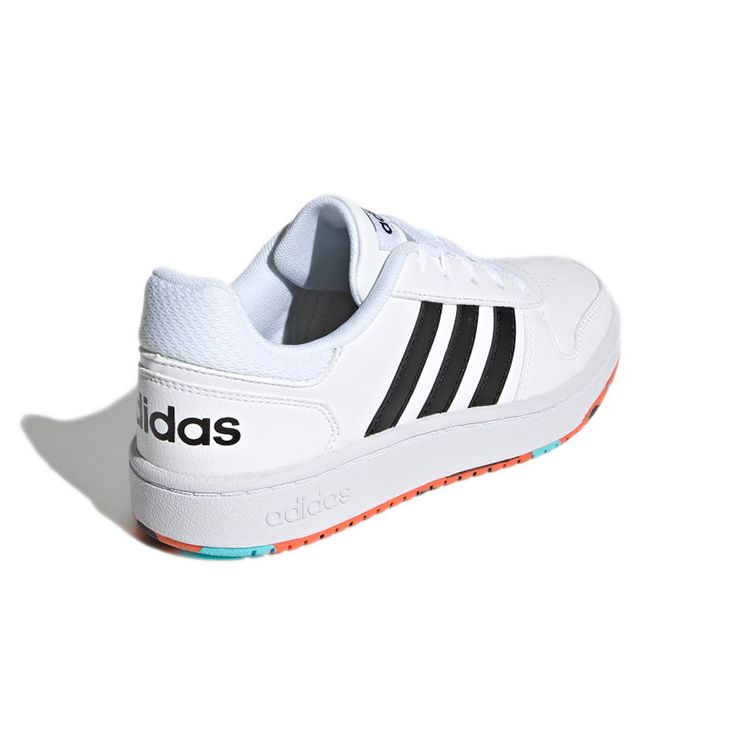 Adidas Neo Hoops 2.0 Synthetic Leather Durable Low Top Kids Basketball Shoes Kids Sneakers H01539