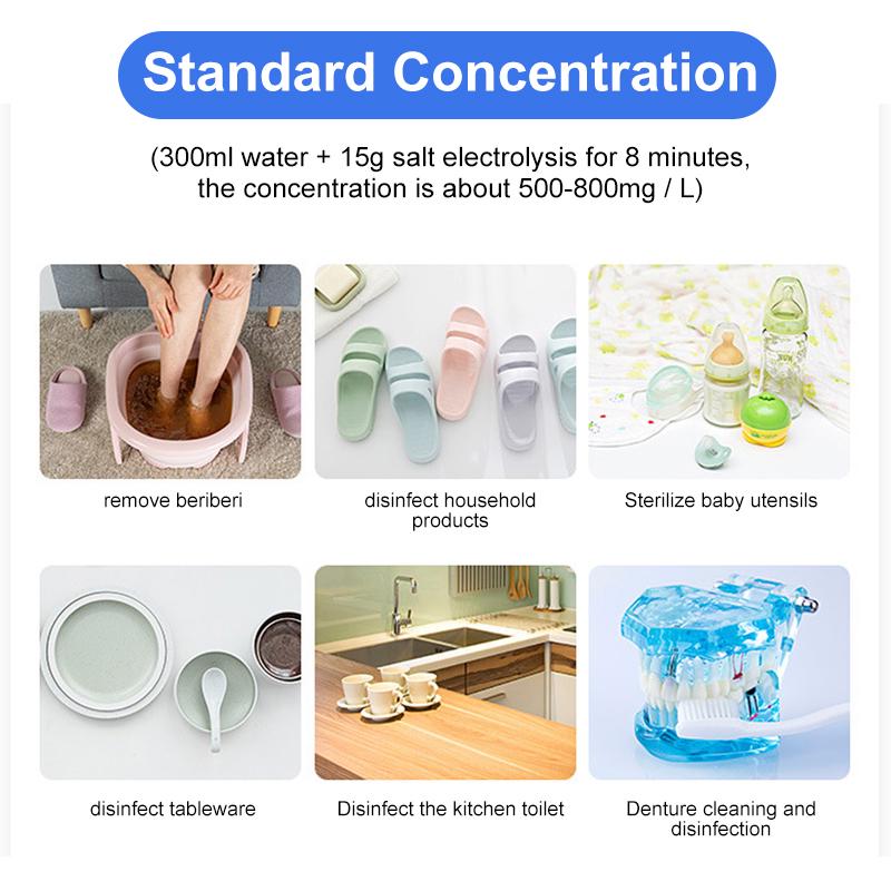 AUGIENB 300 мл USB Бытовой дезинфицирующий генератор гипохлоритной воды Спрей Машина для электролиза соли и воды
