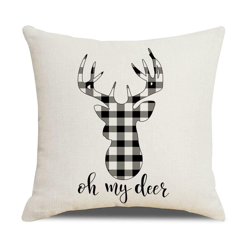 Красный клетчатый рождественский наволочка льняная наволочка для диванной подушки офисная наволочка новый стиль