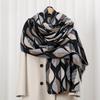 Sycamore Leaf Skin-friendly Velvet New Autumn and Winter Skin-friendly and Warm Imitation Cashmere Printed Scarf Versatile Shawl