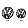 BFPQY1 2pcs ABS Car Front Grill Emblem Rear Trunk Badge Logo for Volkswagen VW Golf 5 6 7 7.5 8 MK5 MK6 MK7 MK8 Polo Scirocco Sticker