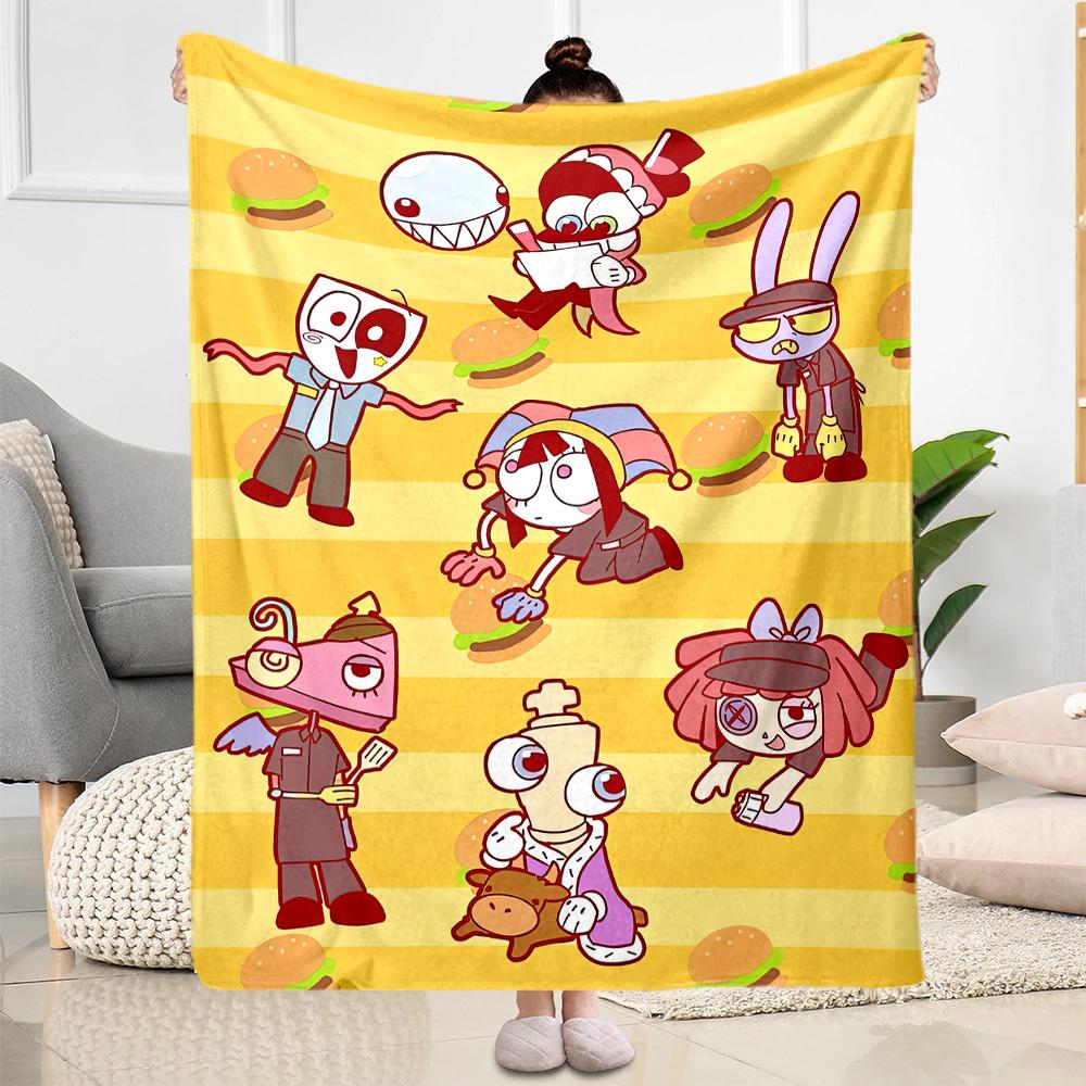 Digital Circus Blanket Ultra-Soft Suitable for Livingroom Office Couch for All Occasions Digital Print Ideal Gift for Friends Family Couples Picnic